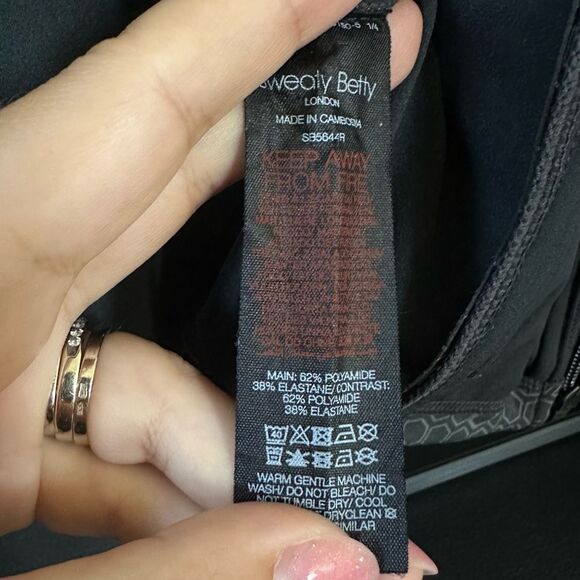 Sweaty Betty Power Zip Gray Geo Print Jacket - Picture 8 of 10